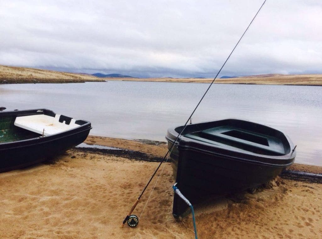 Tackling up on the shores of Loch Badanloch