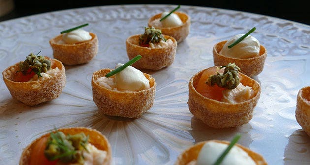 Annie's Christmas salmon canapes