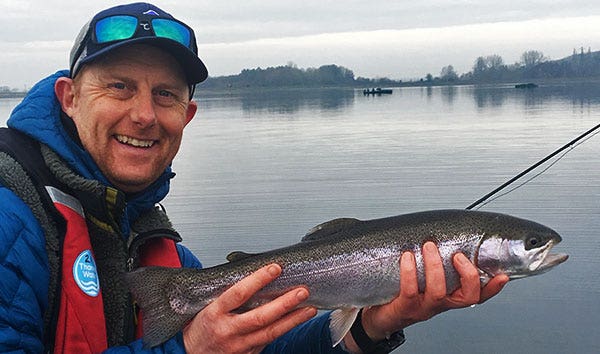 Nick Hart with rainbow trout