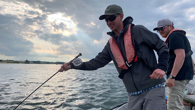 Fish Dashes Under the Boat on Rutland