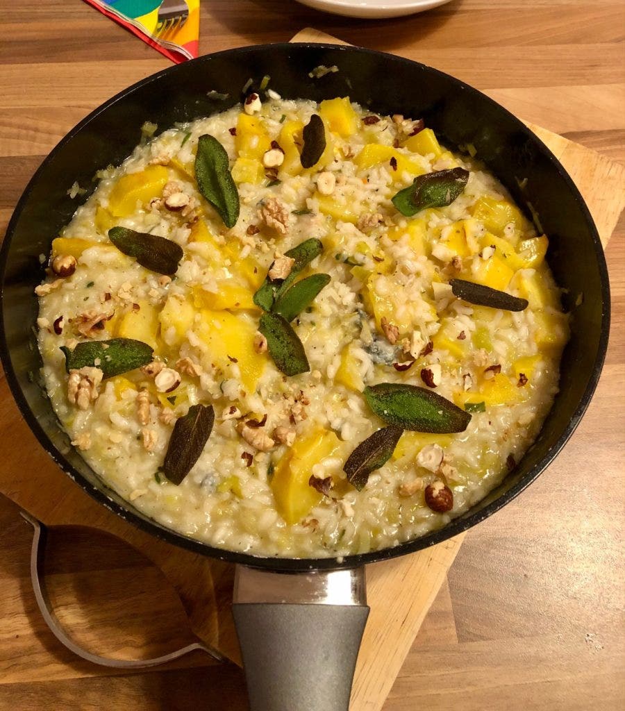 Pumpkin and Gorgonzola risotto