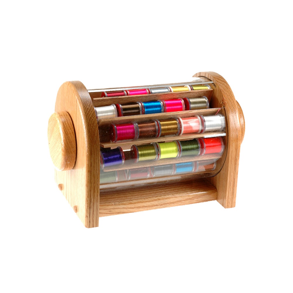 Wooden Spool Safe - Fly Tying Storage - Farlows