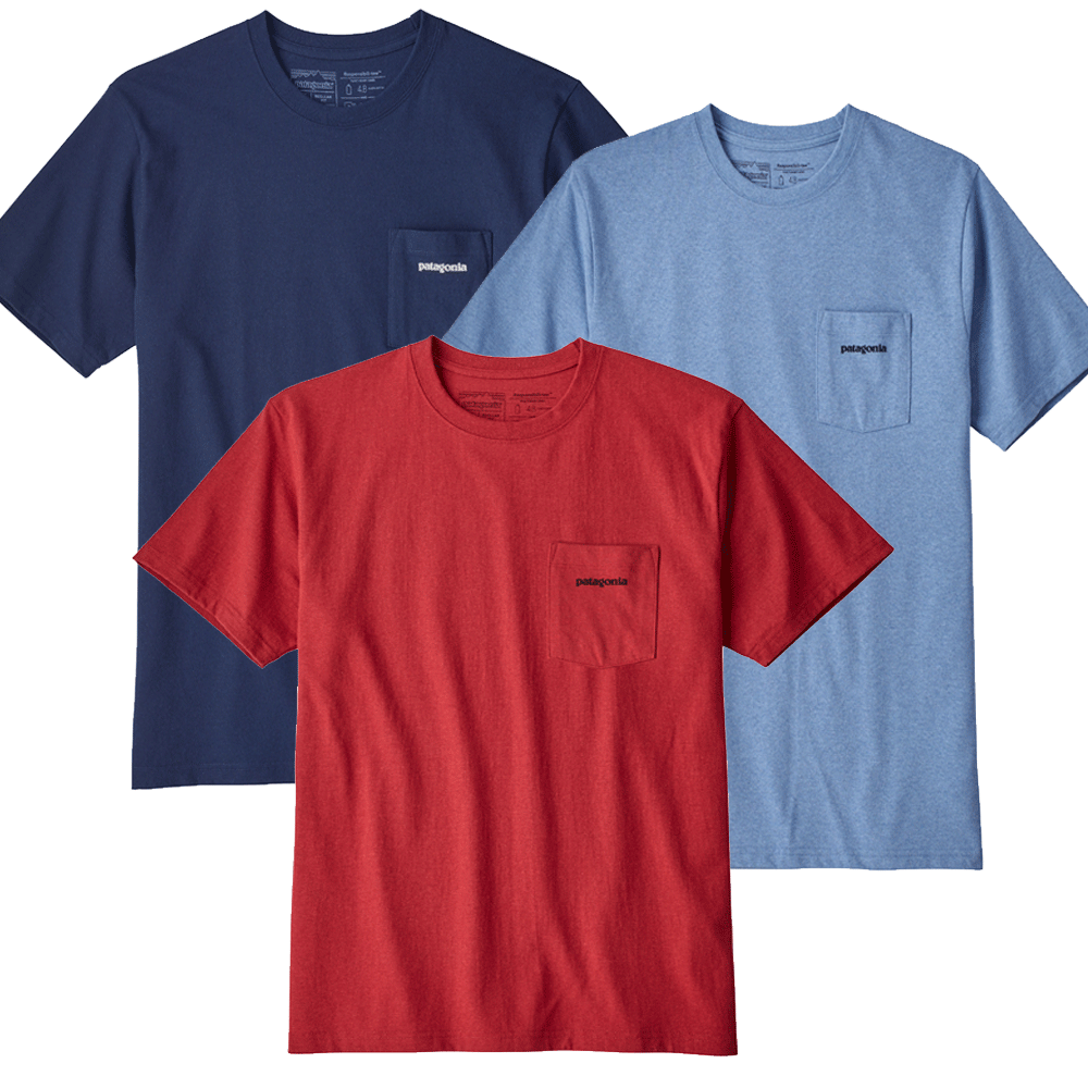 patagonia men's p 6 logo pocket responsibili tee