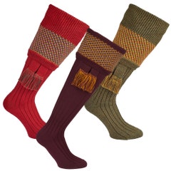 Farlows Tayside Micro Houndstooth Sock & Garter Set