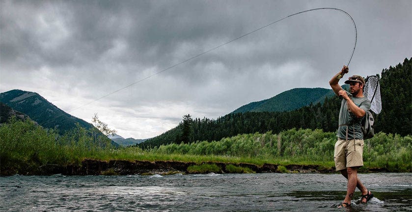 SIMMS FLYWEIGHT STOCKINGFOOT WADERS - IN ACTION