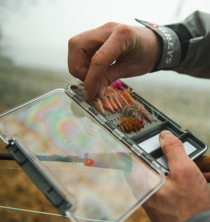 GREYS SLIM WATERPROOF FLY BOXES IN USE