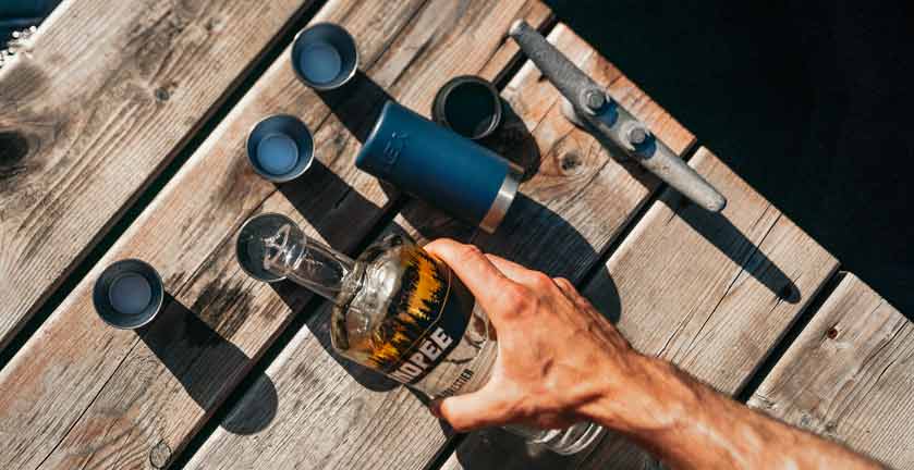 YETI RAMBLER SHOT GLASSES WITH CARRYING CASE IN ACTION