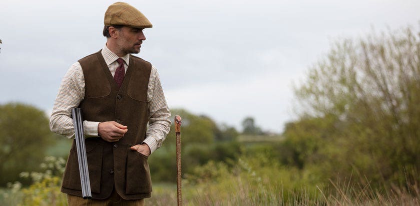 FARLOWS MOORLAND SHOOTING VEST - IN ACTION