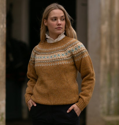 Farlows Ladies Cara Fairisle Donegal Jumper