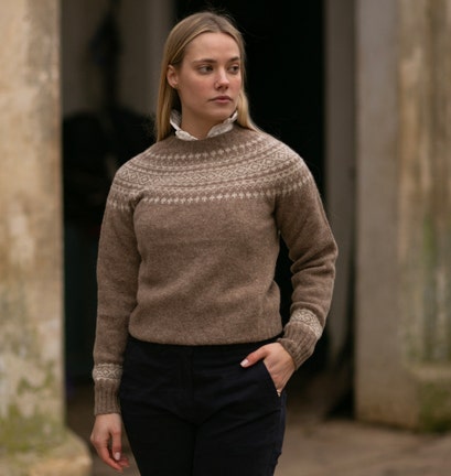 FARLOWS LADIES SUPERSOFT MERINO WOOL FAIRISLE JUMPER