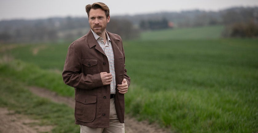 FARLOWS LINEN SAFARI JACKET