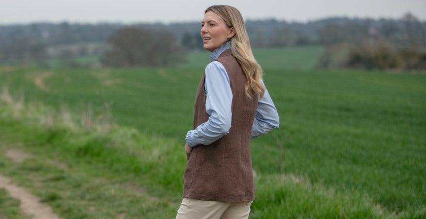 FARLOWS BURNHAM LINEN VEST