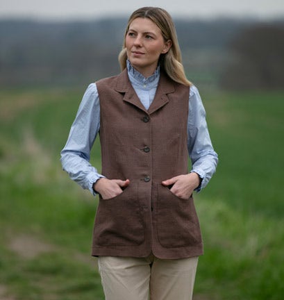 FARLOWS LINEN BURNHAM VEST