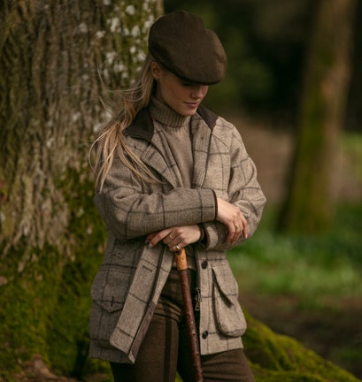 FARLOWS LADIES LUNNA SHETLAND TWEED FIELDCOAT