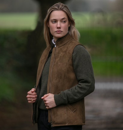 FARLOWS LADIES SHEEPSKIN GILET