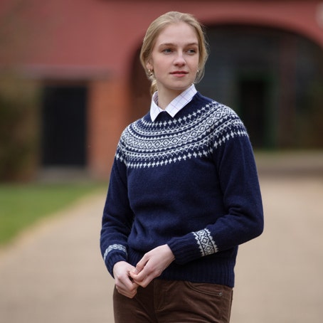 Farlows Ladies Fairisle Supersoft Merino Wool Jumper