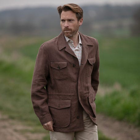 Farlows Linen Safari Jacket
