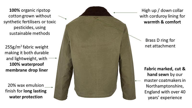 KEY FEATURES OF THE TAY FISHING AND WADING JACKET REAR