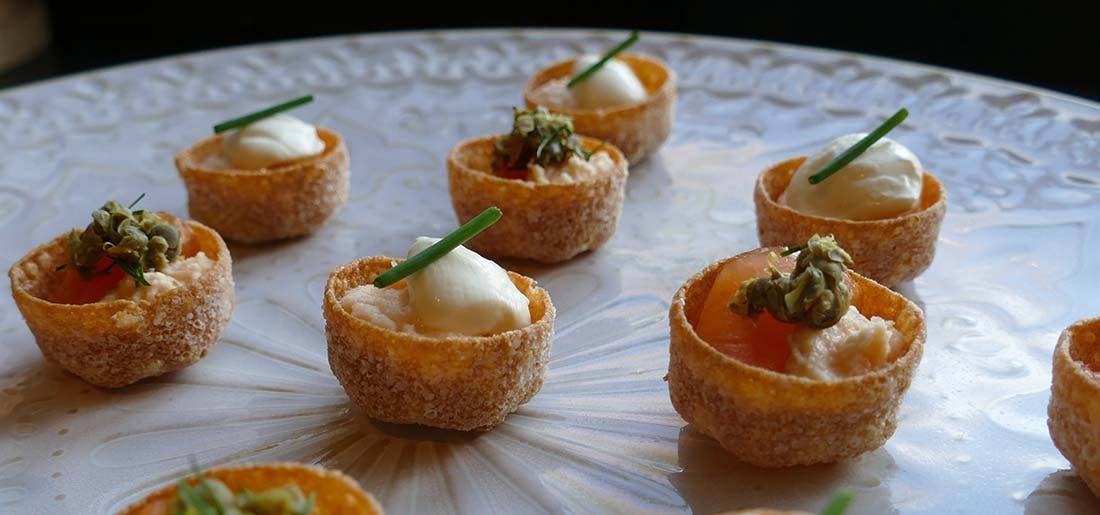 Annie's Christmas salmon canapes Annie's Christmas salmon canapes