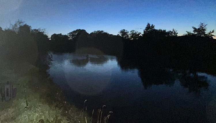 The River Towy at night-time