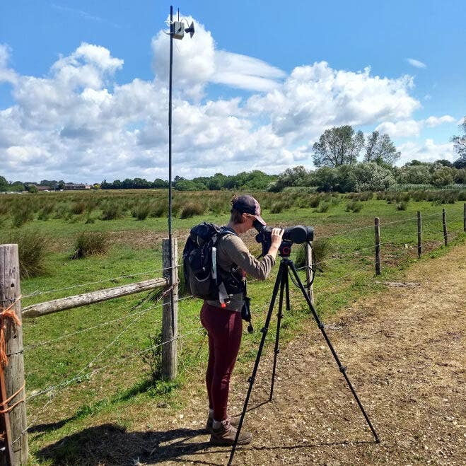 Lizzie Gray, GWCT staff, at work in the Avon Valley