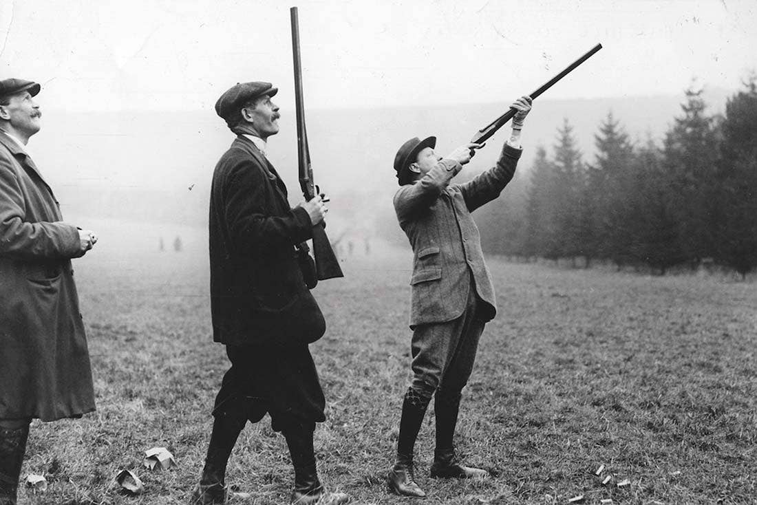 Winston Churchill pheasant shooting at Warter Priory in 1910